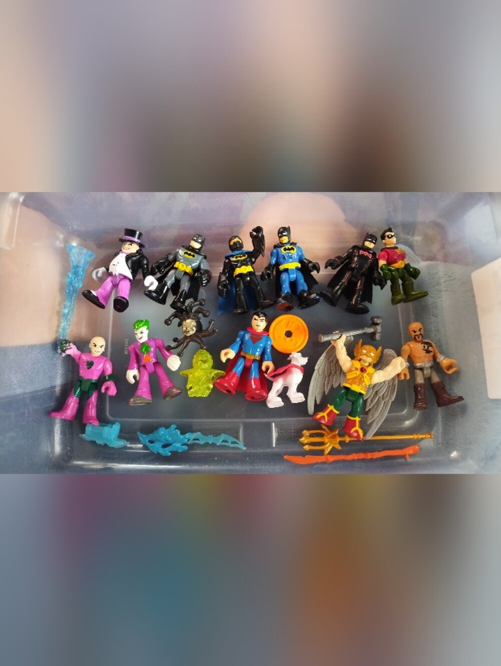 Imaginext DC Super Friends Figure Lot Batman Robin Penguin Thor Superman